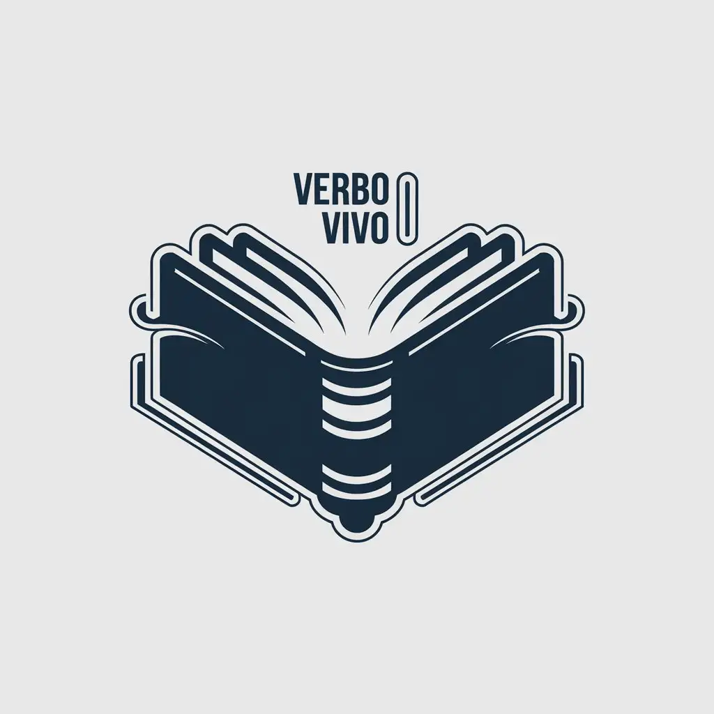 a vector logo design,with the text "VERBO VIVO", main symbol:bíblia,complex,be used in Internet industry,clear background