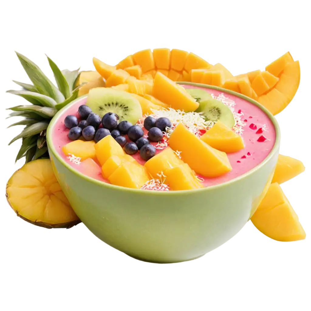 Vibrant-Tropical-Smoothie-Bowl-PNG-Image-Mango-Pineapple-Coconut