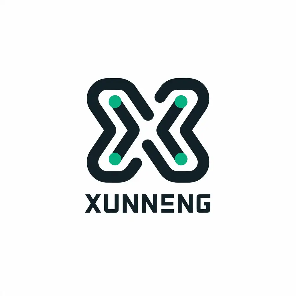 LOGO-Design-For-XUNNENG-XN-Symbol-in-Technology-Industry