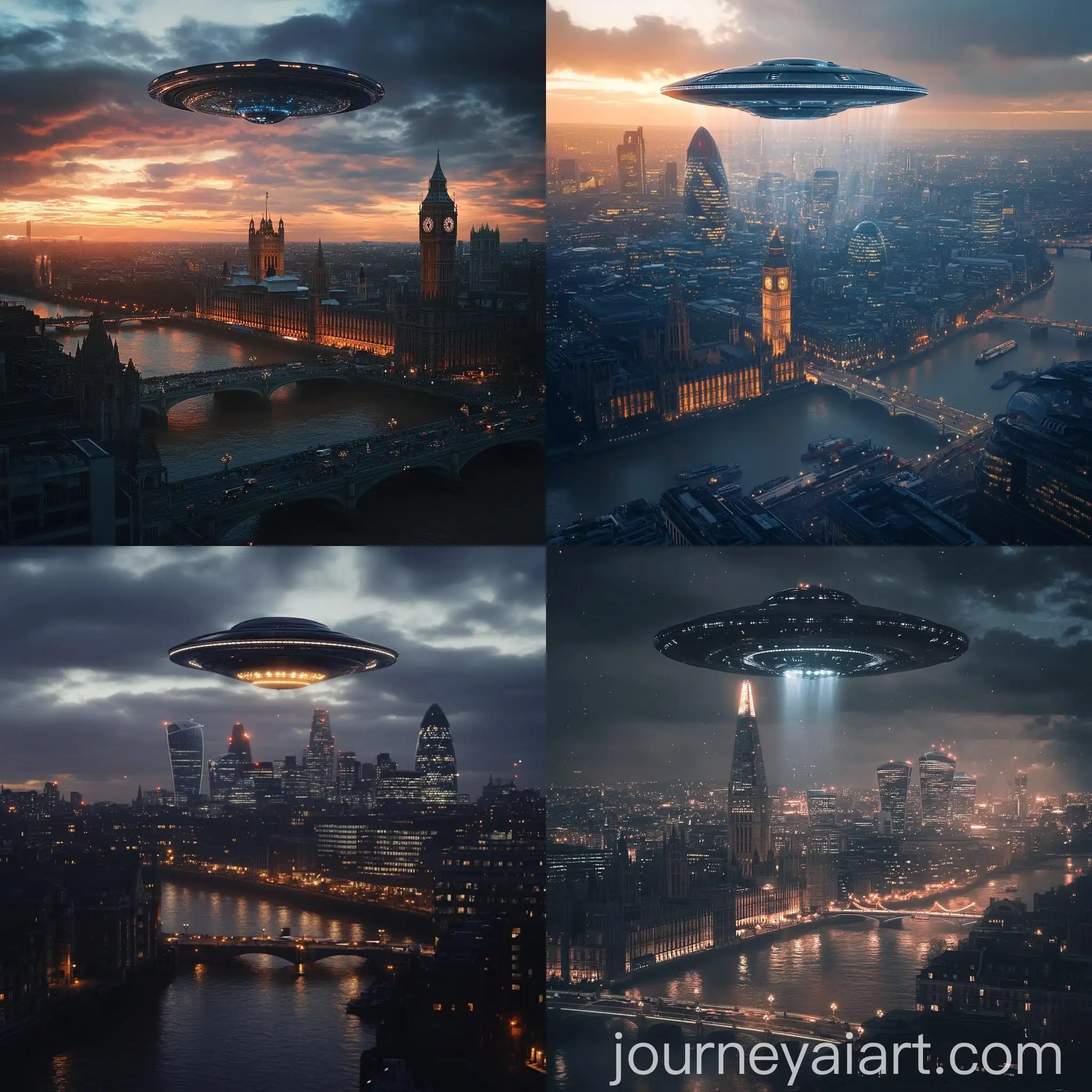 Realistic-UFO-Flying-Over-London-Skyline-in-Cinematic-4K-Quality