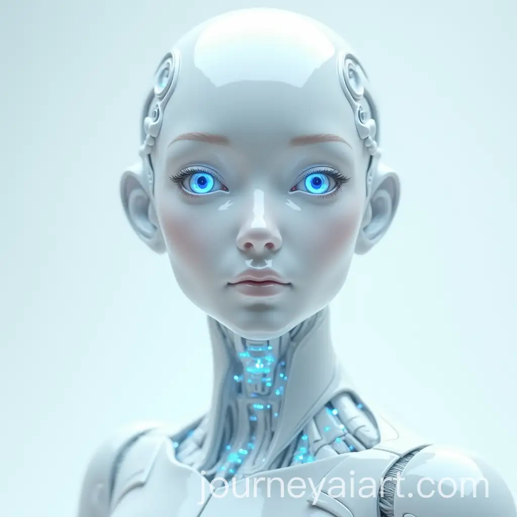 Futuristic-Female-Android-with-Blue-LED-Eyes-and-Glossy-Skin