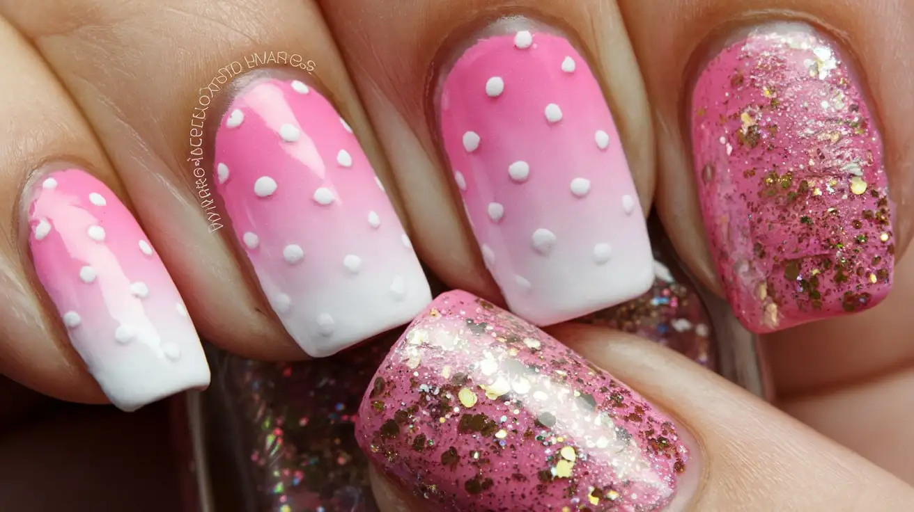 Elegant-White-Pink-Ombre-Nails-with-Glitter