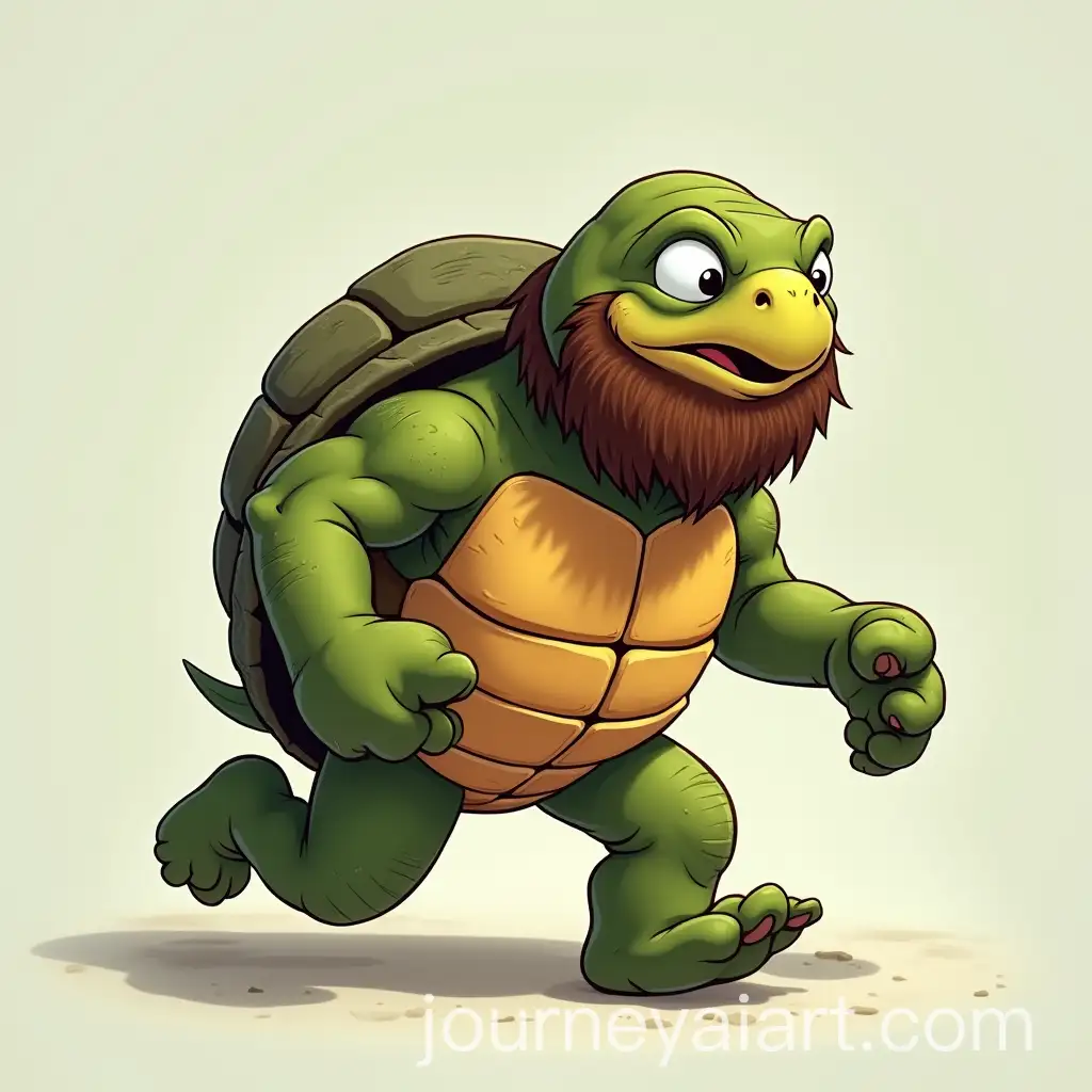 AI-Image-Prompt-ExpansionCartoon-of-Male-Turtle-with-Beard-and-Turbo-Text-on-Shell-Running