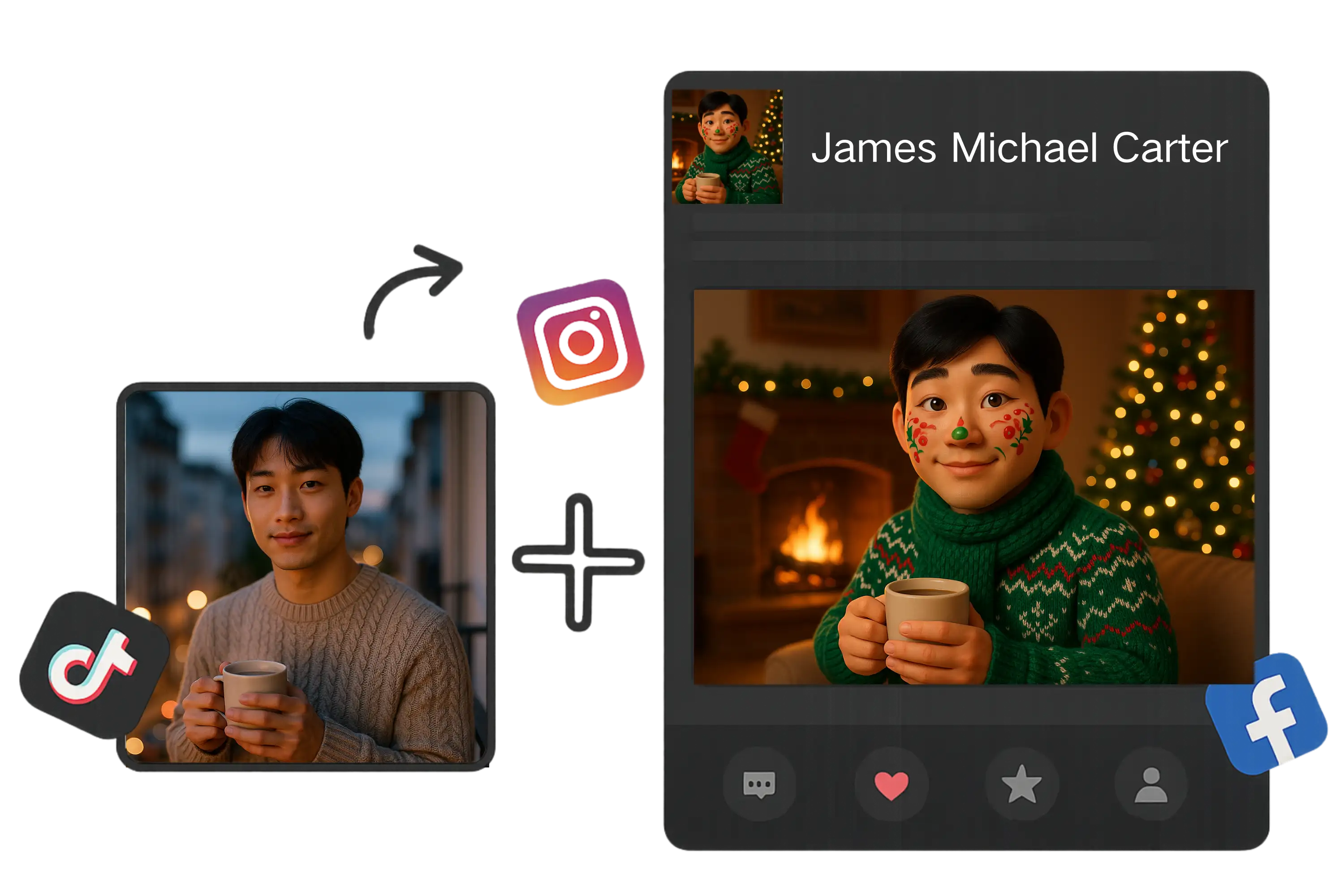 Photos de Profil Personnalisées de Noël