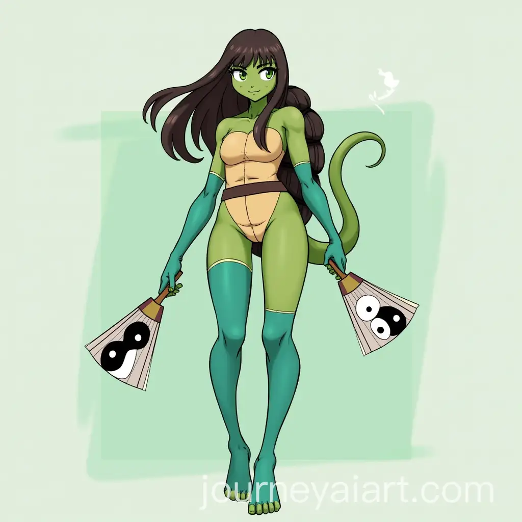 Kaiya-Oriana-Hamato-Mutant-Turtle-and-Lizard-Hybrid-Warrior-with-YinYang-Fans