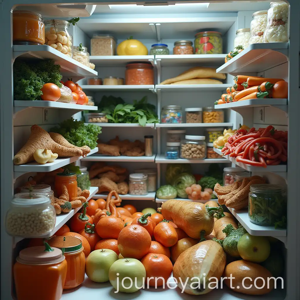Overstocked-Fridge-with-Discarded-Leftovers-and-Food-Waste