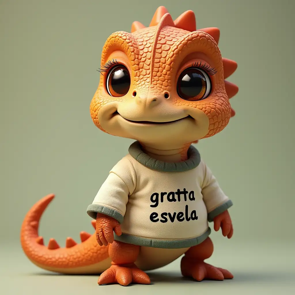 Little-Dinosaur-Wearing-a-Gratta-e-Svela-Shirt