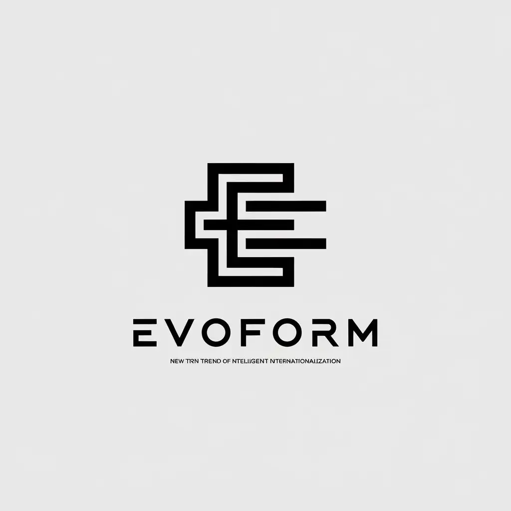 LOGO Design for EVOFORM Elegant Letter Combination with Luxury Brand Influence and Minimalistic Trend