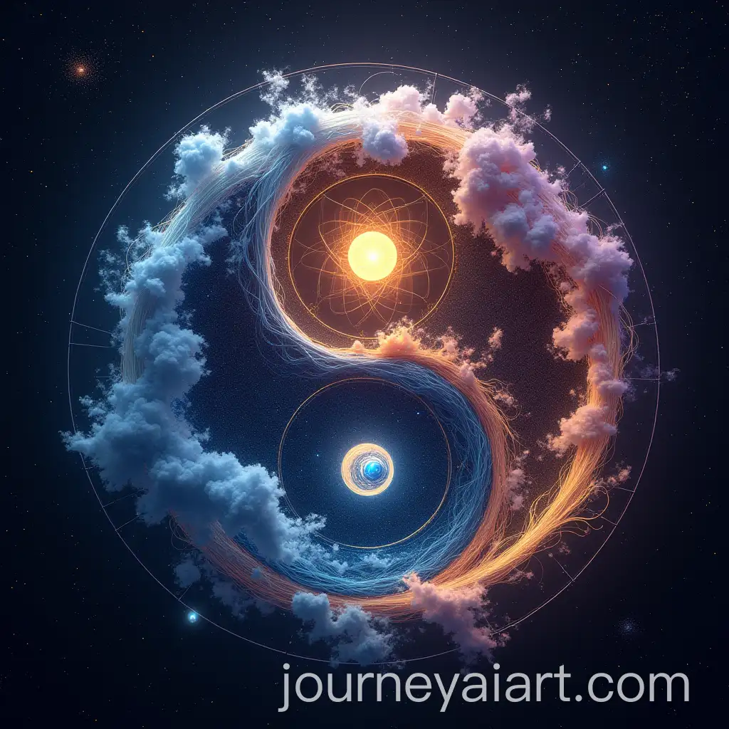 Cybernetic-Taiji-Diagram-with-Milky-Way-and-Quantum-Entanglement-in-Surreal-Space