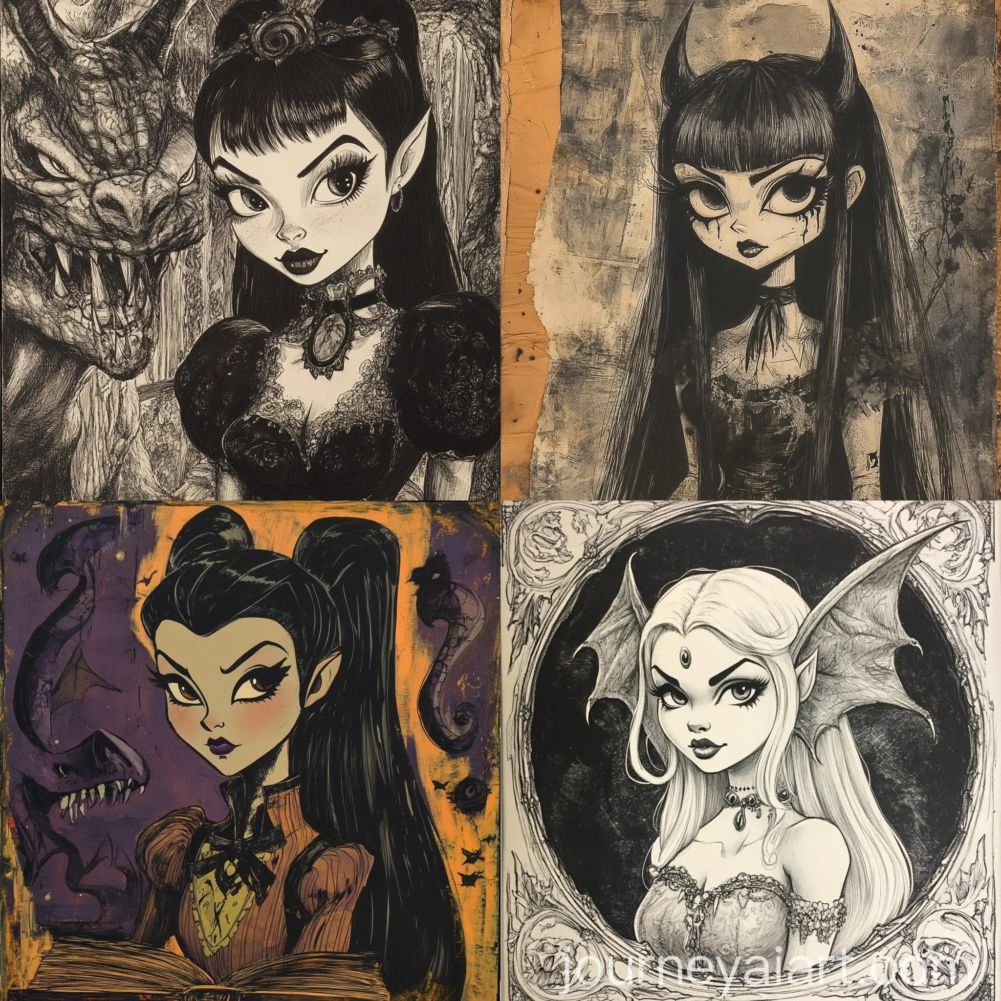 1970s-Dark-Fantasy-Book-Cover-Art-Draculaura-Monster-High-Style-Drawing