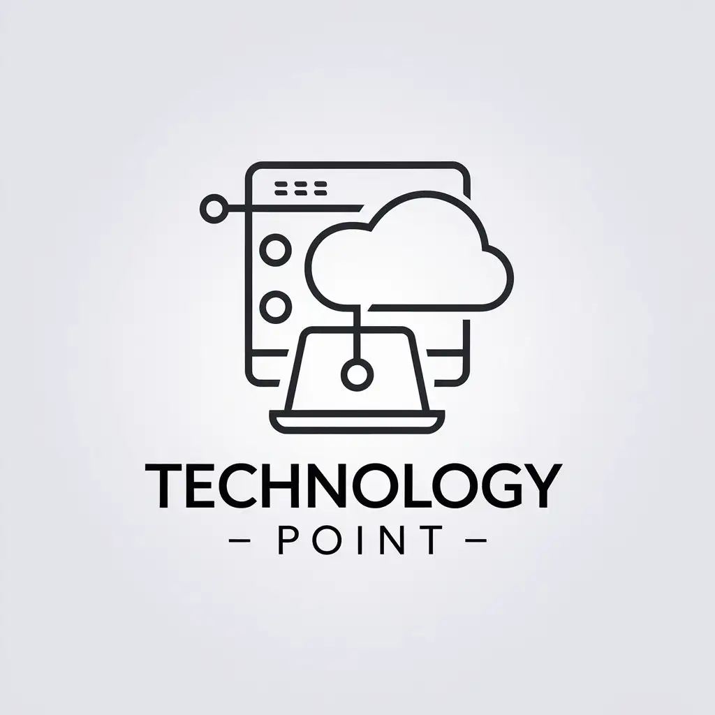 LOGO Design for Technology Point Minimalistic Computer and Internet Theme