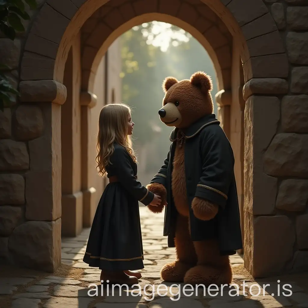 teddy bear is at the monastery and his lover at the convent