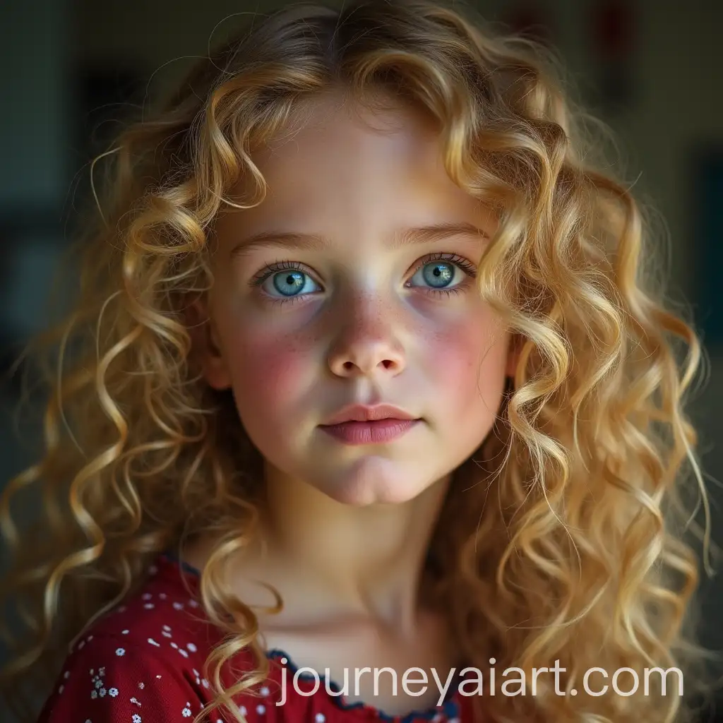 Medieval-Girl-with-Curly-Honey-Blonde-Hair-and-Blue-Eyes
