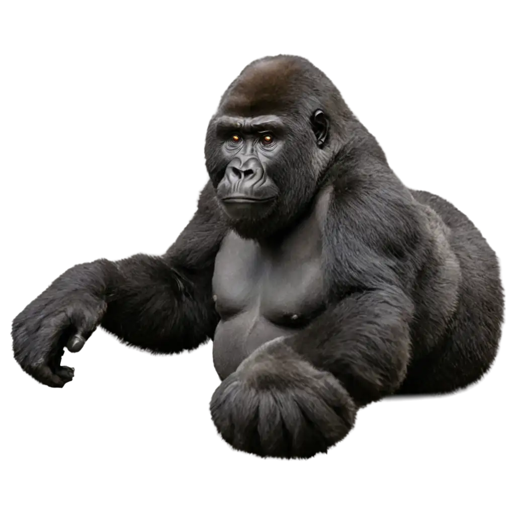 Stunning-Mountain-Gorilla-PNG-Capturing-Natures-Majesty-in-High-Quality