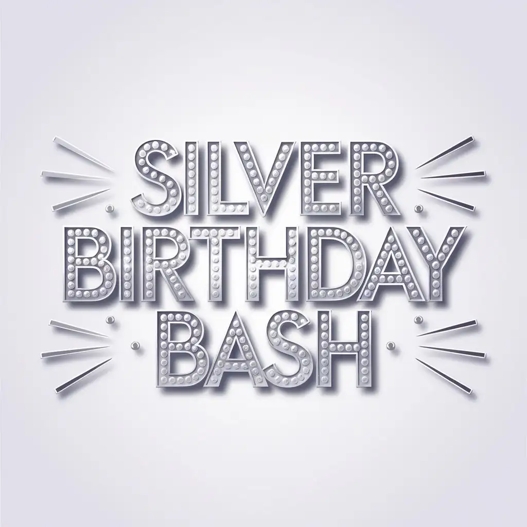 LOGO Design for Silver Birthday Bash Minimalistic Vector with TextBased Symbol for Entertainment Industry