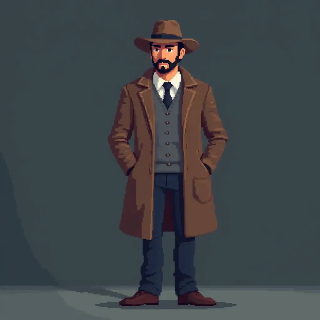 Pixel-Art-Sprite-of-a-Detective-Character-for-Video-Game