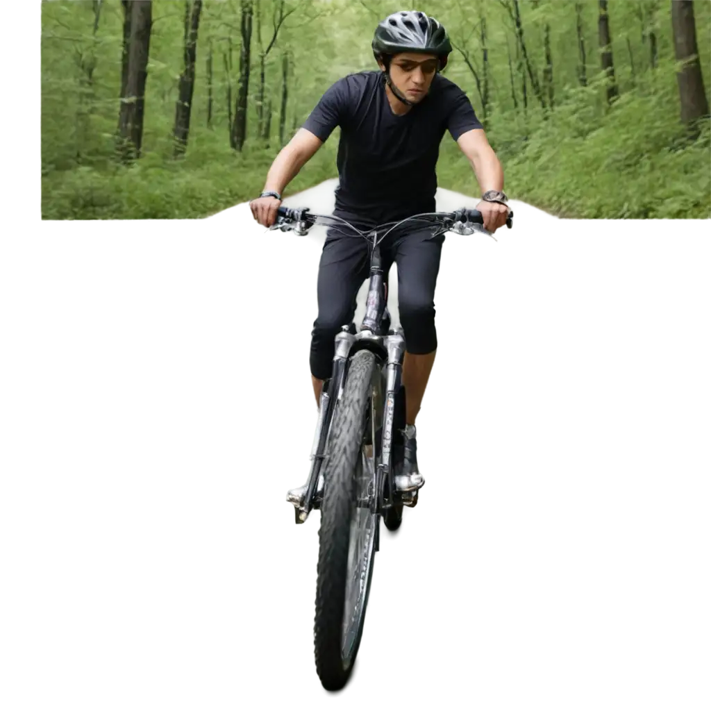 HighQuality-PNG-Image-of-a-Bike-Racing-through-a-Forest