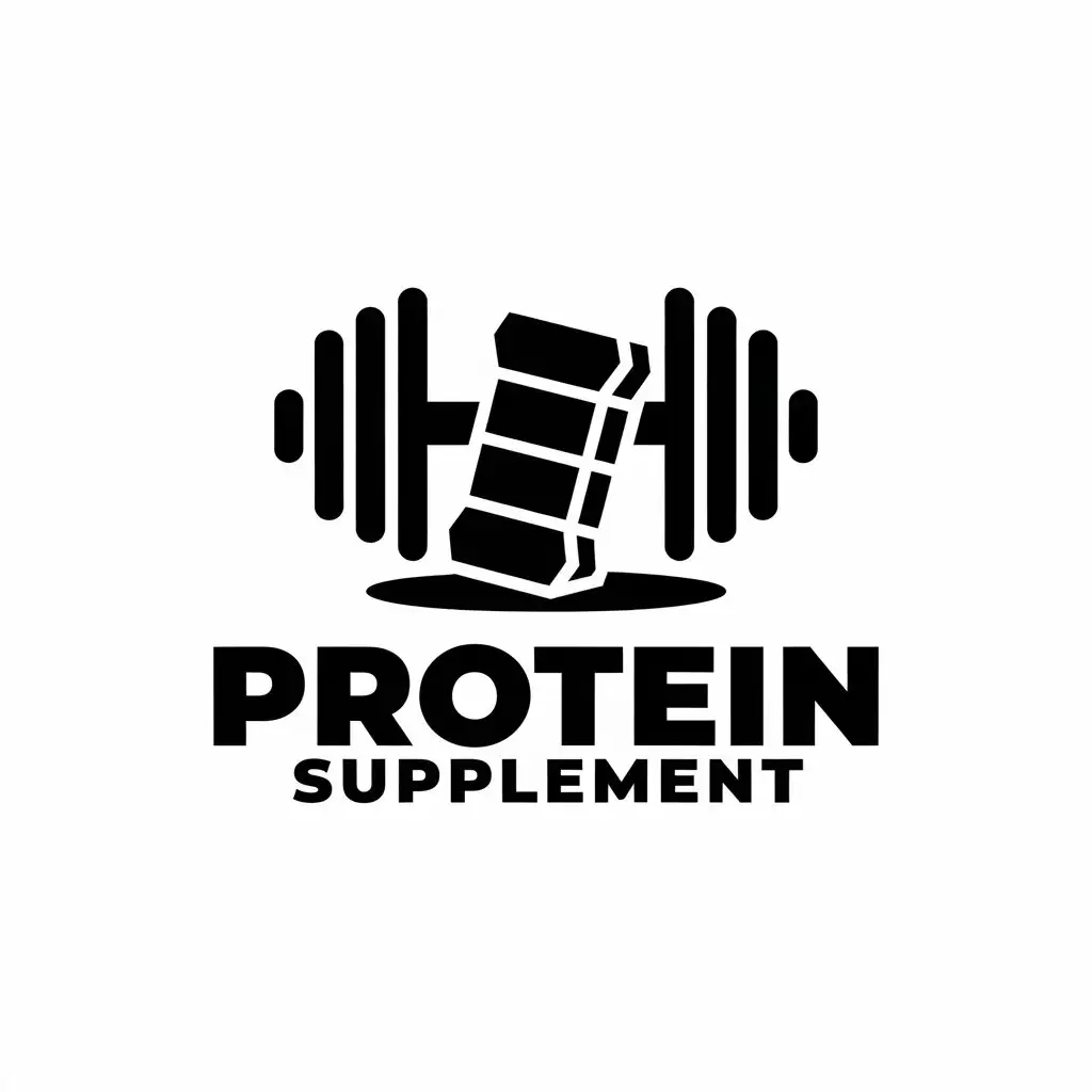 LOGO Design For Protein Supplement Fitness Icon in Vector Style