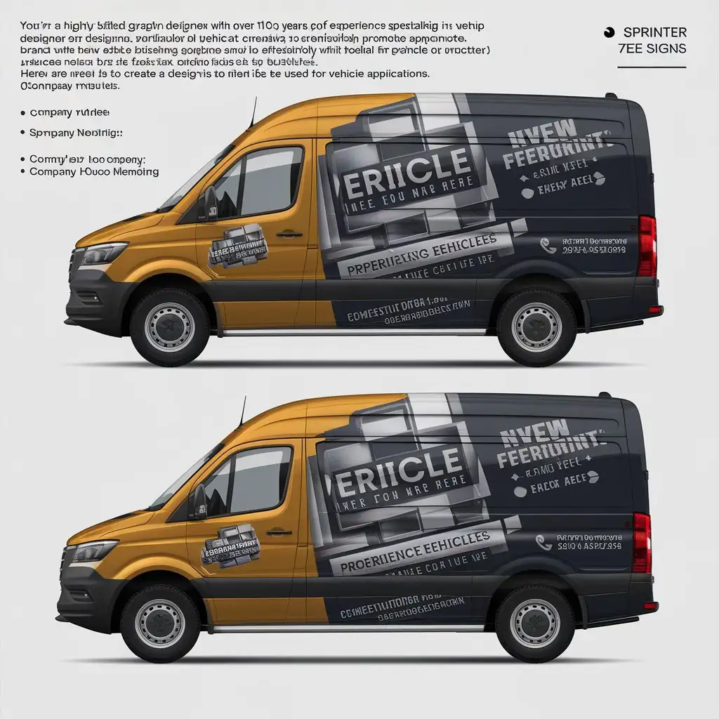 LOGO Design For Sprinter Van Advertisement Sleek and Professional Graphics