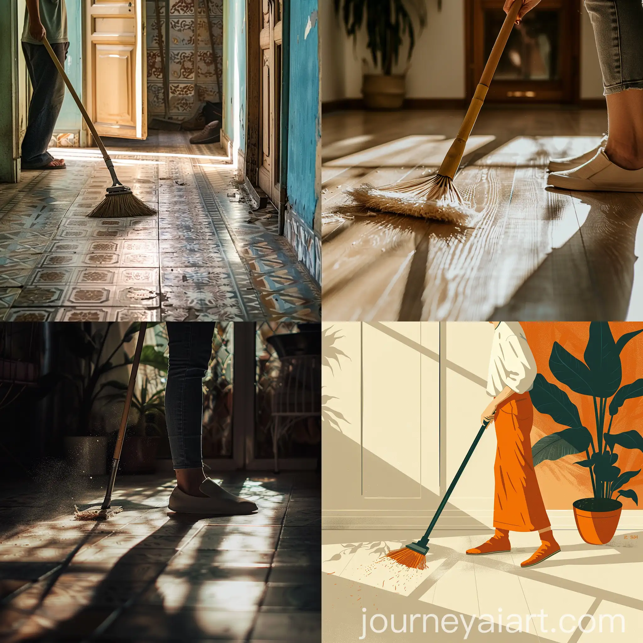 Person-Sweeping-the-House-Floor