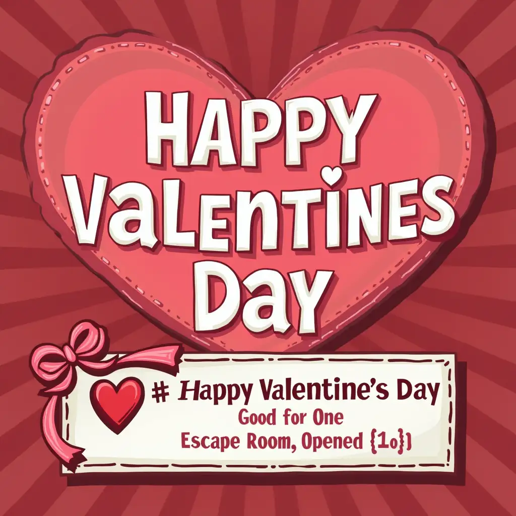 Valentines-Day-Coupon-for-Escape-Room-Experience-with-Cartoon-Design