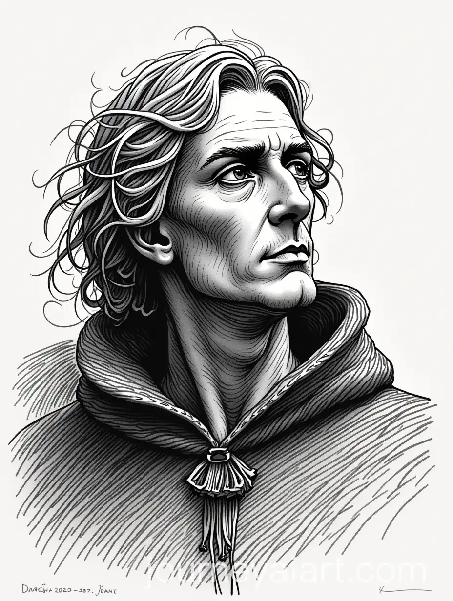 Portrait-of-Dante-Alighieri-in-CrossHatching-Style