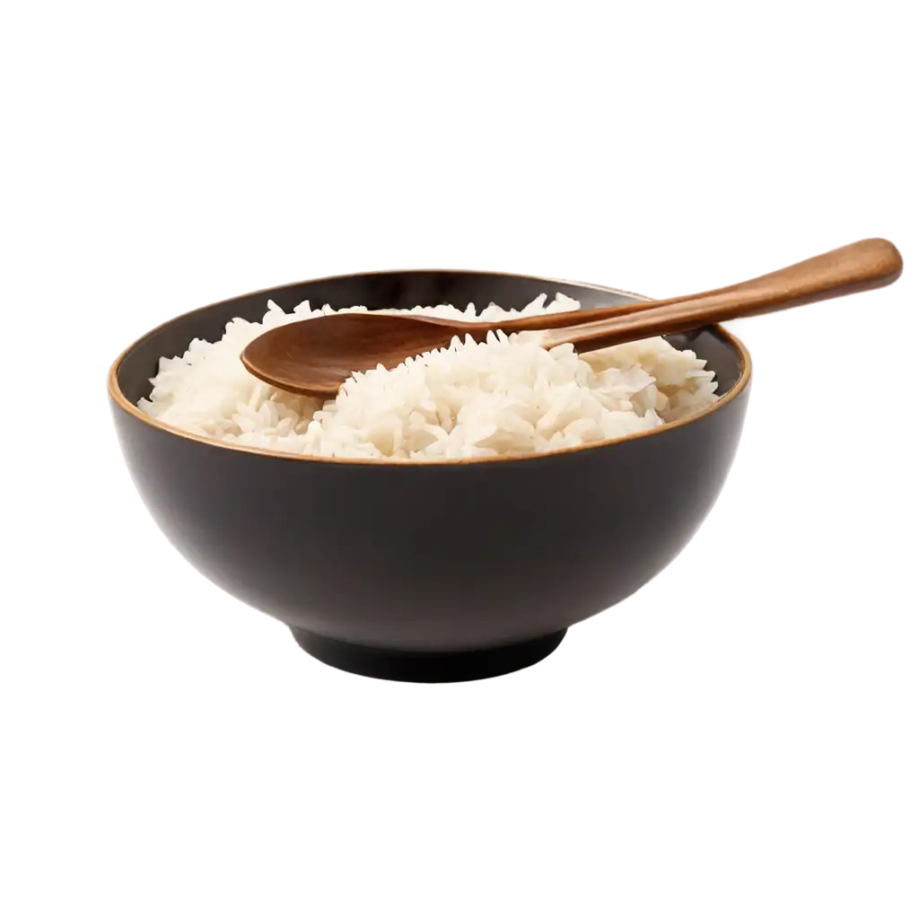 Royal-Rice-Bowl-with-Spoon-PNG-Image-HighQuality-Transparent-Visual-for-Elegant-Presentations