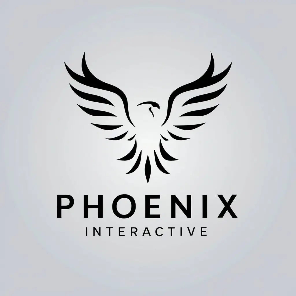 LOGO-Design-for-Phoenix-Interactive-Eagle-Symbol-in-Minimalistic-Vector-Style-for-Technology-Industry