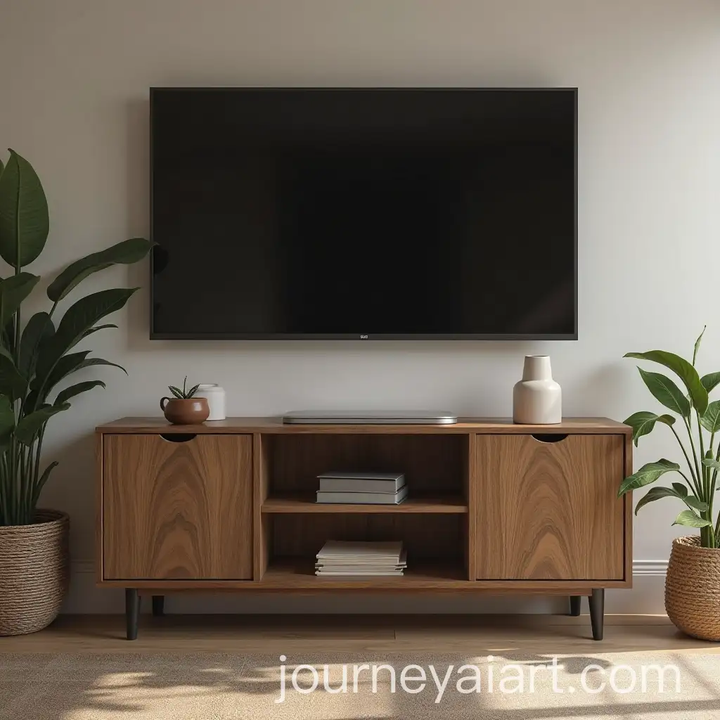 Corner-Table-and-Stand-Under-Television-in-a-Modern-Living-Room