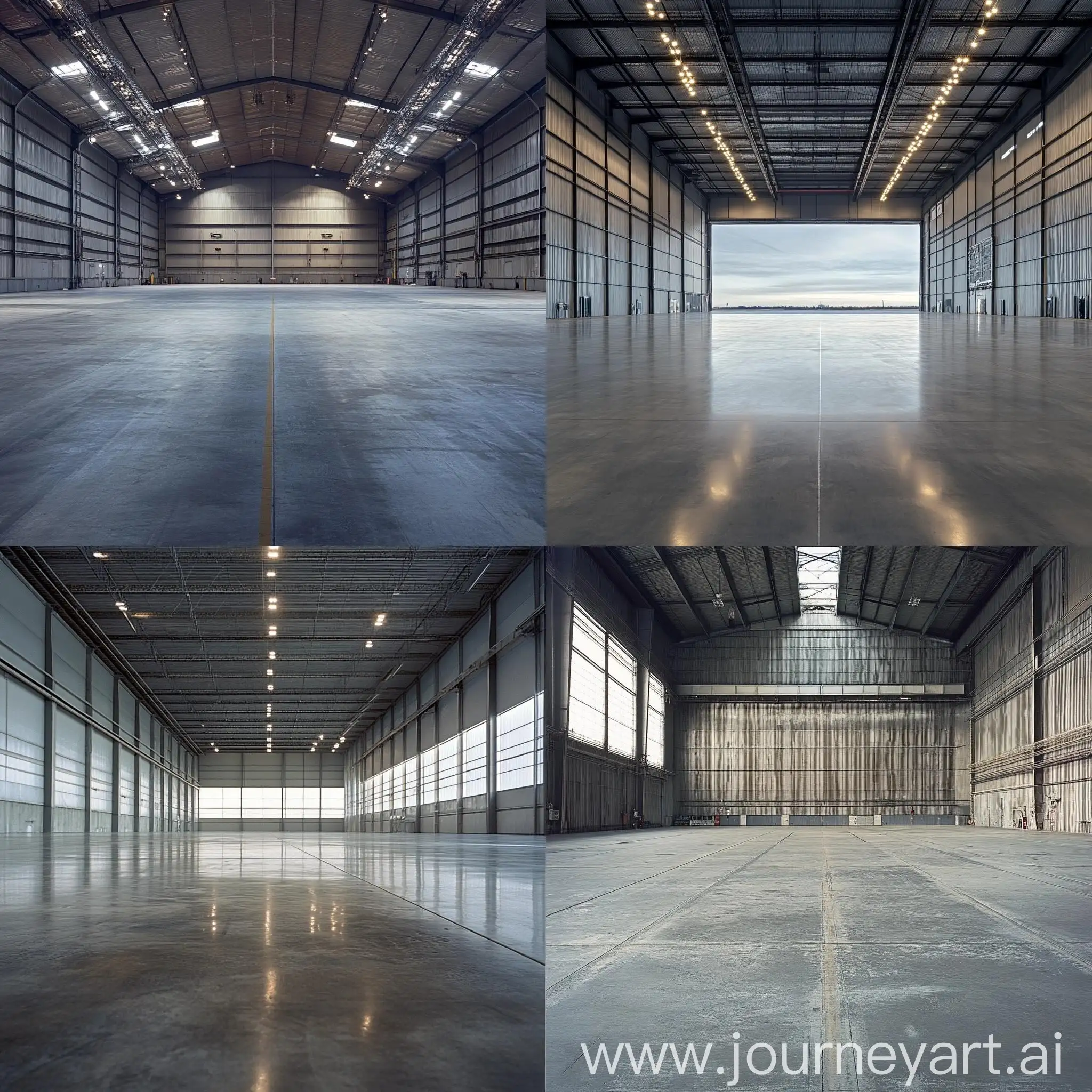 Empty-Concrete-Hangar-Interior-with-Uniform-Lighting