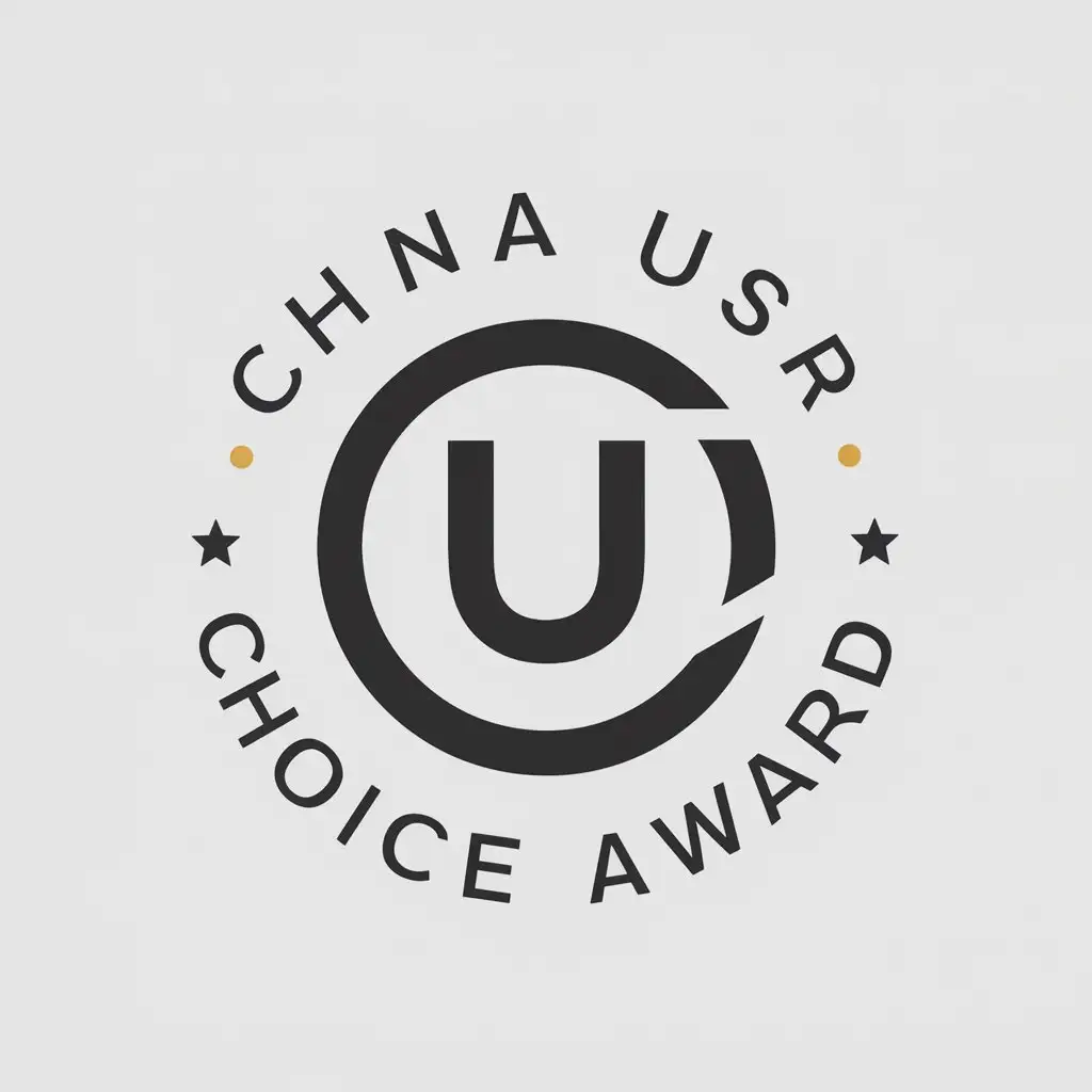 a vector logo design,with the text "China user choice award", main symbol:Circular, English,Moderate,be used in Others industry,clear background