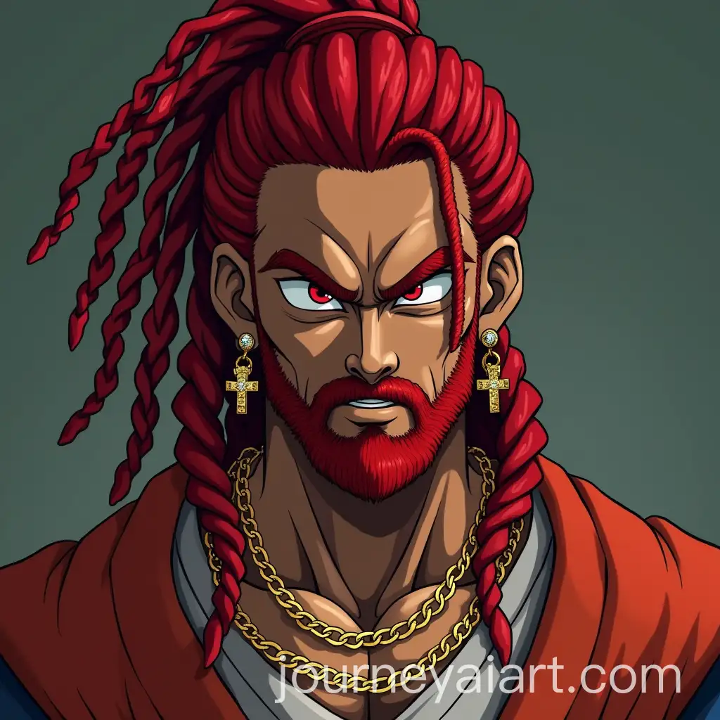 Brunet-Muscular-Man-with-Red-Dreadlocks-in-Dragon-Ball-Z-Style
