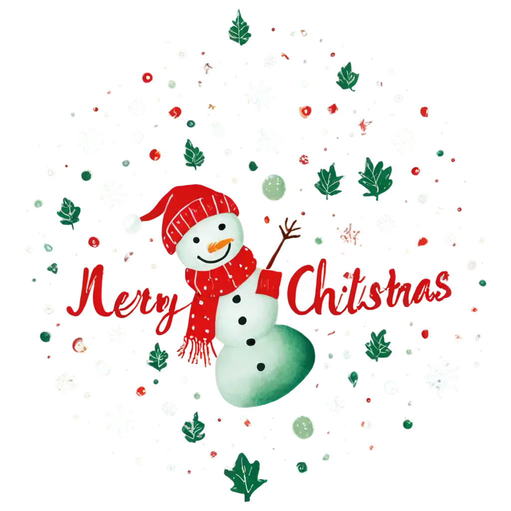 Festive-ChristmasThemed-TShirt-Design-PNG-Featuring-a-Cheerful-Snowman-and-Holiday-Elements