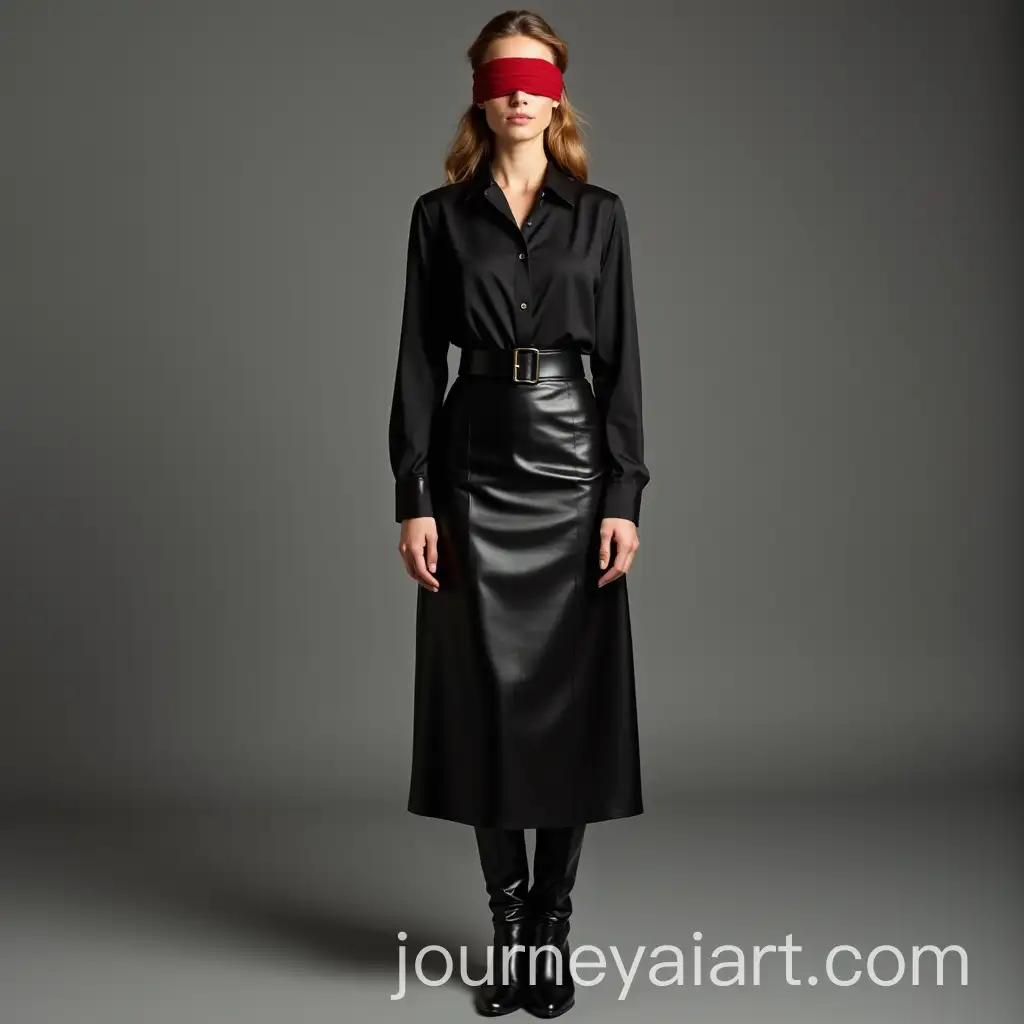 Elegant-Blindfolded-Businesswoman-in-Stylish-Office-Attire
