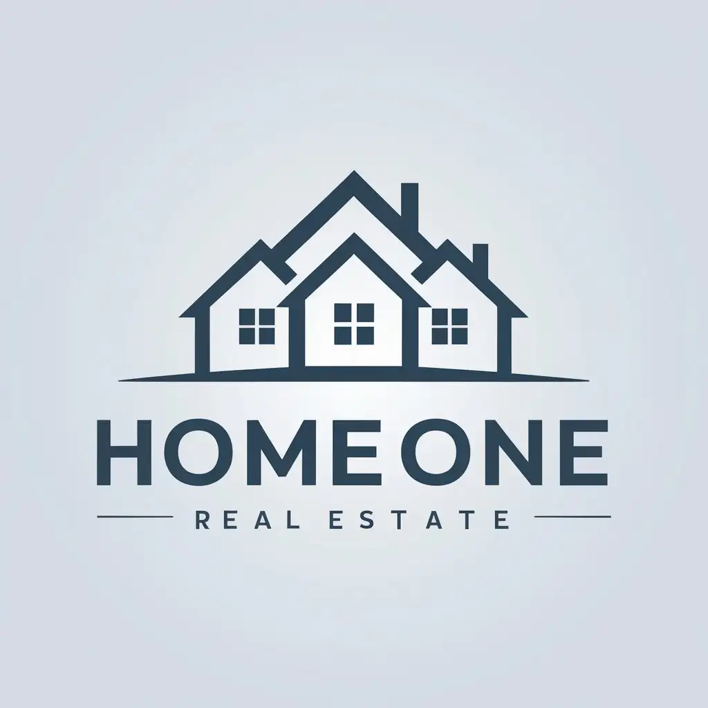 LOGO-Design-for-Homeone-Elegant-House-Symbol-for-Real-Estate