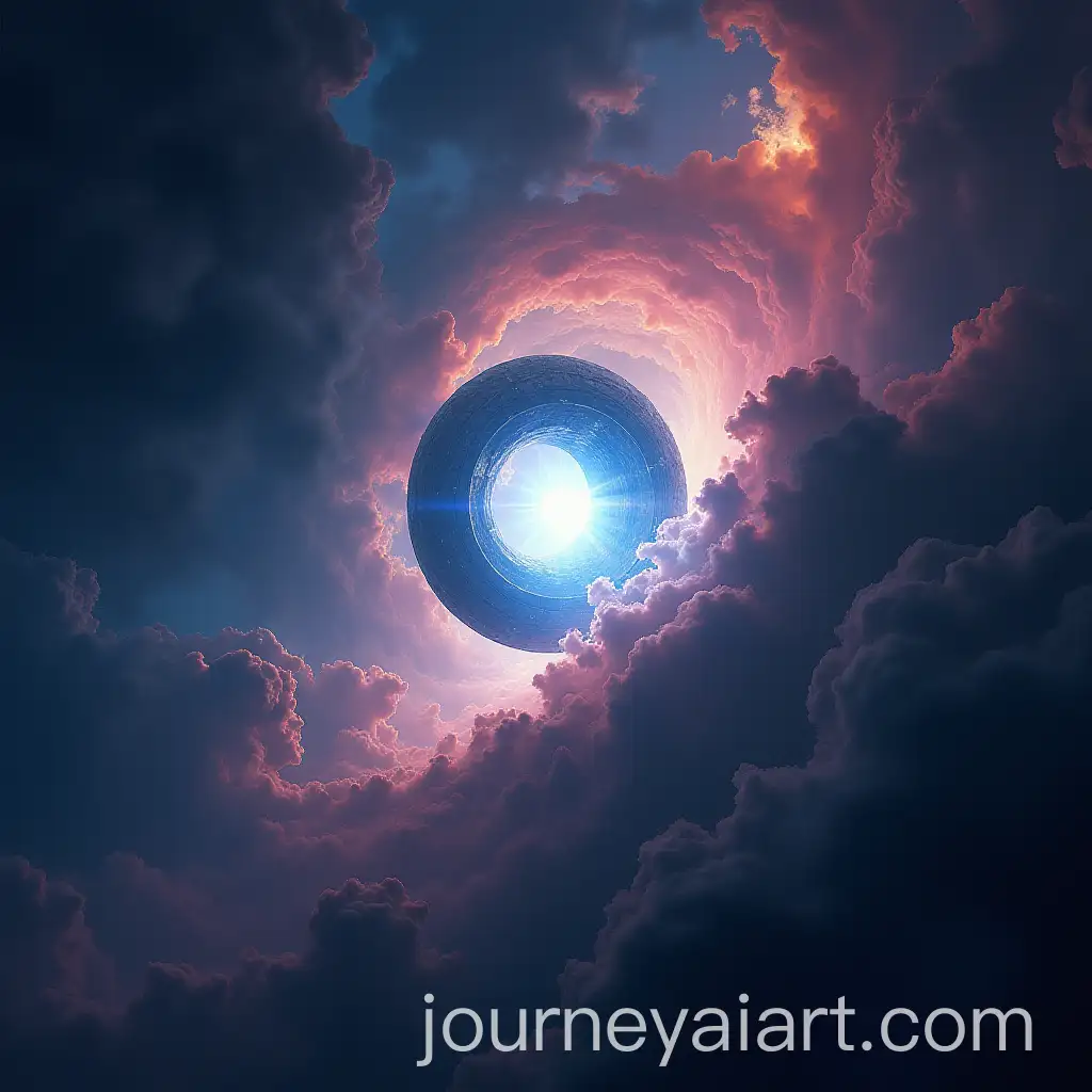 Solitary-Stargate-Shining-in-Colorful-Cosmos-Nebula