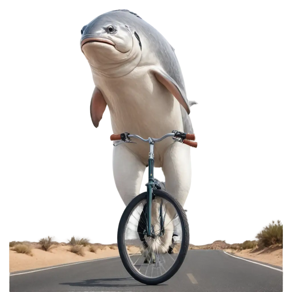 Super-Realistic-PNG-of-a-Big-Grey-Fish-Riding-a-Bicycle-in-the-Desert-with-Heat-Effects