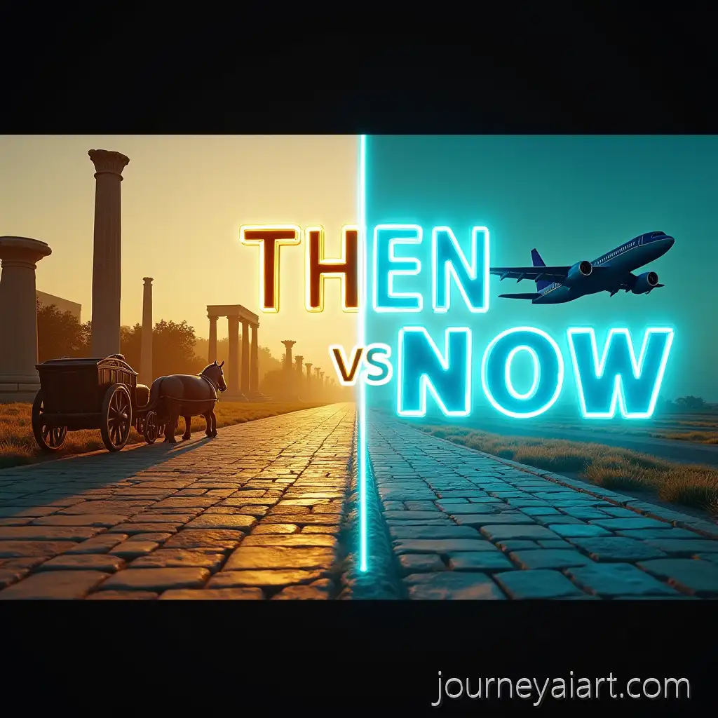 Ancient-Roman-Chariot-Versus-Modern-Airplane-in-Cinematic-SplitScreen-YouTube-Thumbnail