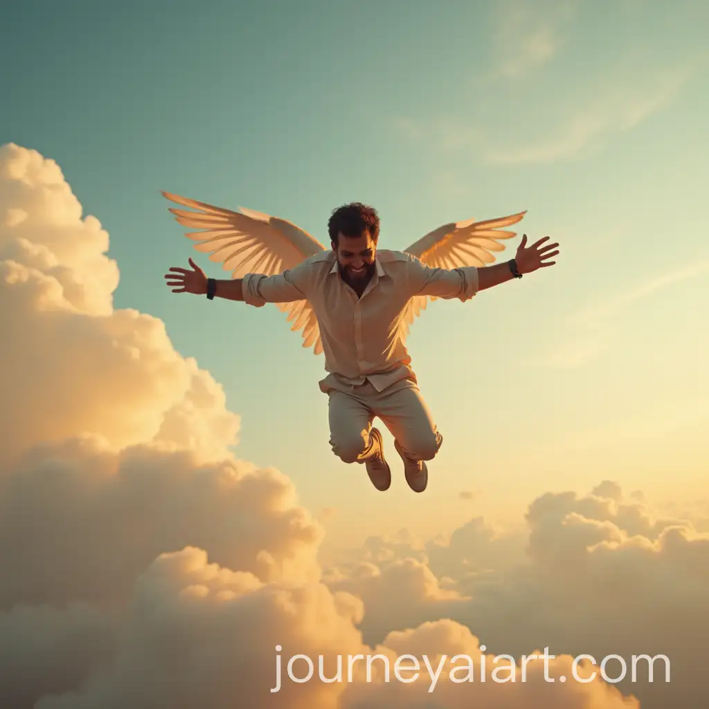 Man-Soaring-ThroughFlying-Man-Habibi-the-Sky-with-Joyful-Energy