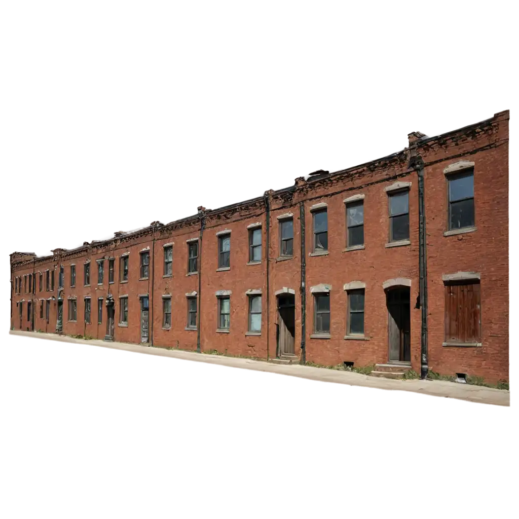 HighQuality-PNG-Image-of-Old-Brick-Buildings-Enhance-Your-Visual-Content-with-Clarity-and-Detail