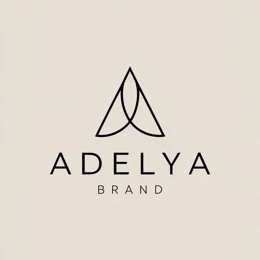 a vector logo design,with the text "Adelya brand", main symbol:Adelya,Minimalistic,be used in Religious industry,clear background