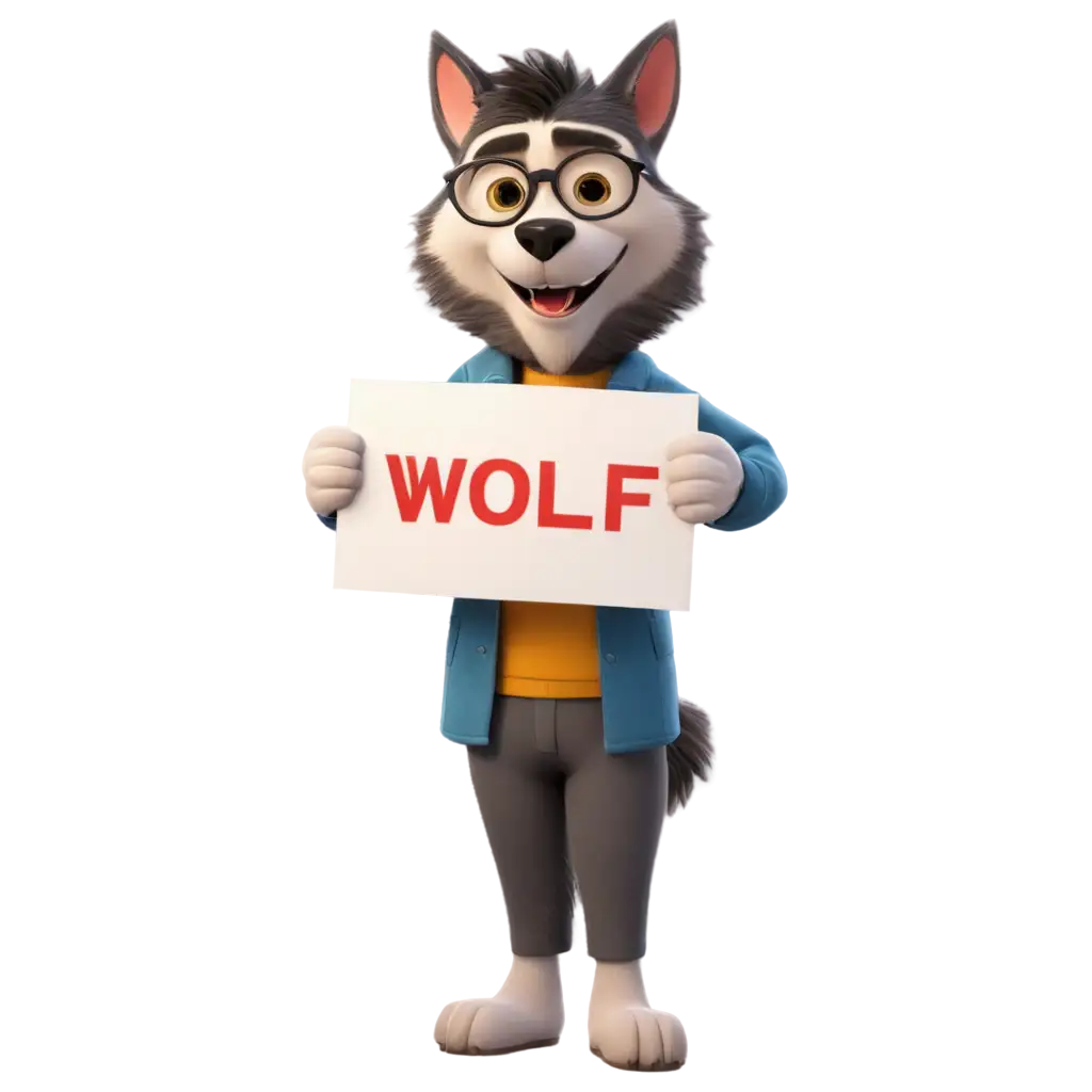 Animated-Wolf-Holding-a-Sign-PNG-Image-Stylish-Versatile-Digital-Art-for-Multiple-Uses