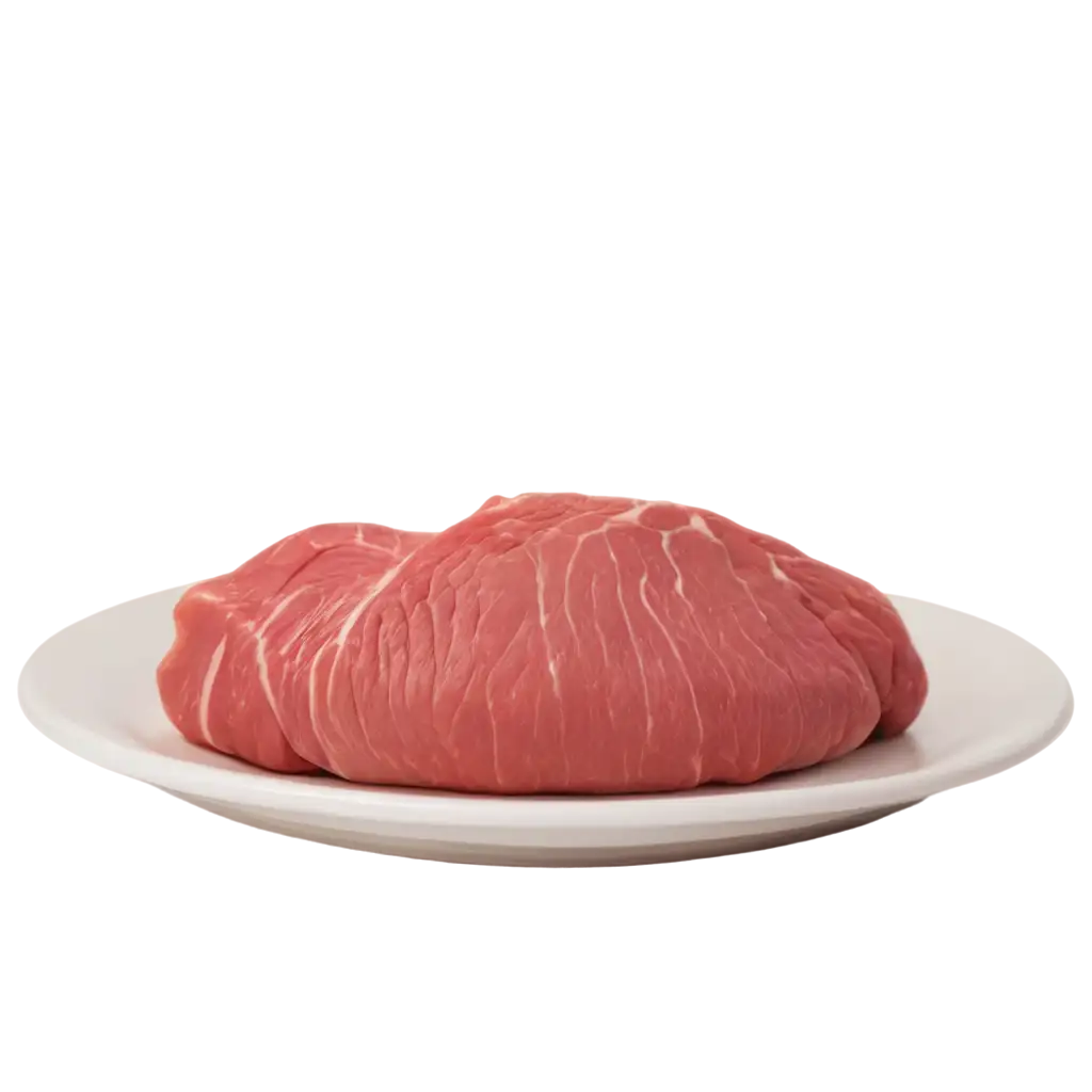 Raw-Meat-on-a-Plate-PNG-Image-for-HighQuality-Food-Visuals