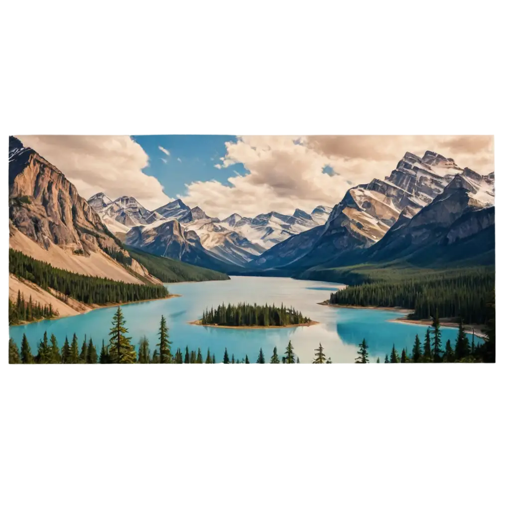 Beautiful-Painting-of-Banff-National-Park-in-PNG-Format-A-Stunning-Visual-for-Your-Projects