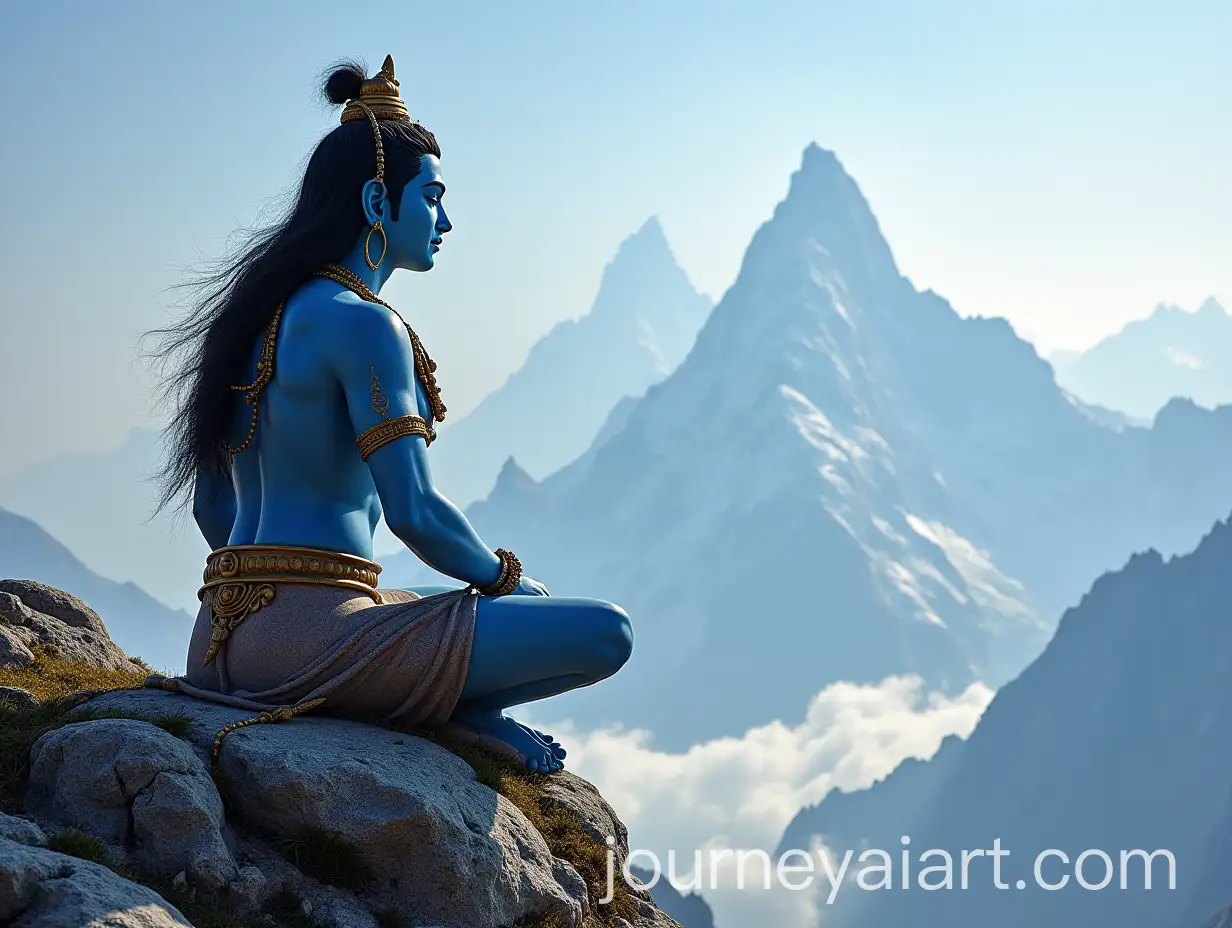Lord-Shiva-Meditating-on-the-Himalayas-in-Tranquil-Spiritual-Setting