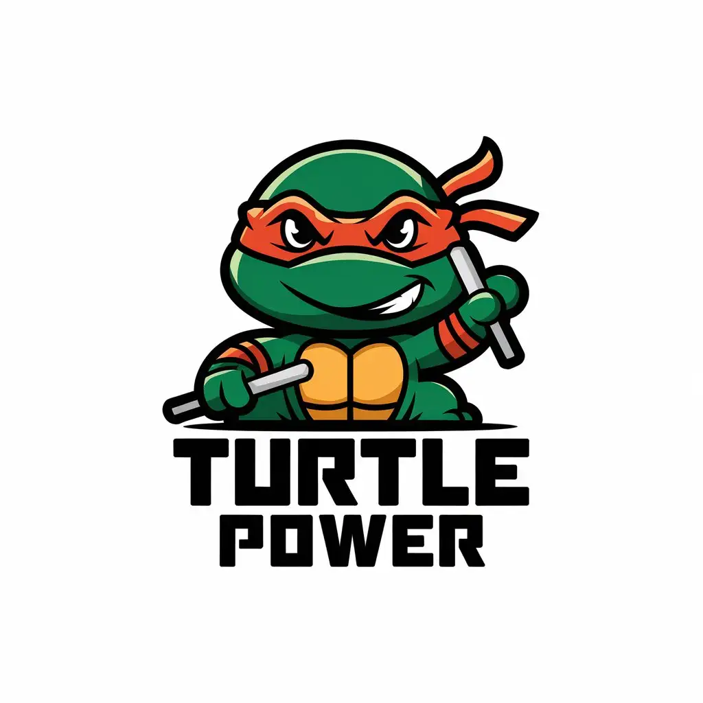 LOGO Design for Turtle Power Cool Kawaii Ninja Turtles in Sports Fitness Theme