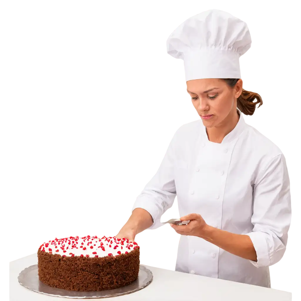 a chef making cake