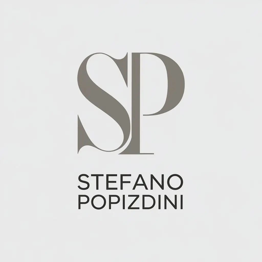 LOGO Design for Stefano Popizdini Minimalistic Text Logo for Retail Industry with Cost Aesthetics Focus