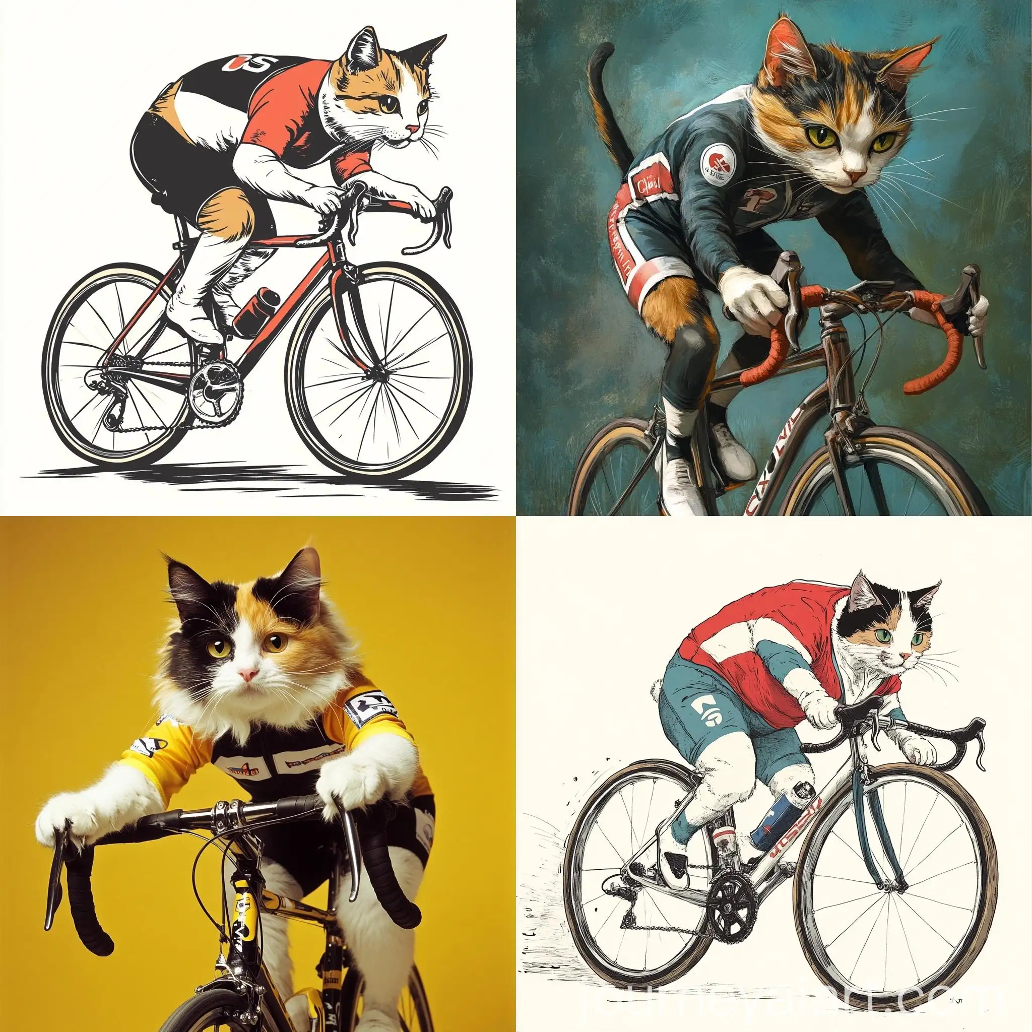 Calico-Cat-Riding-Racing-Bike-in-Team-Jersey