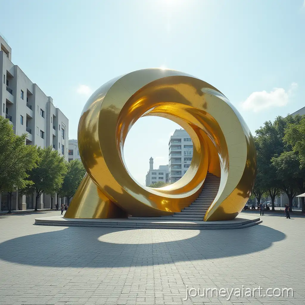 Interactive-Golden-Ratio-Sculpture-in-Juarez-Square-Guadalajara-Next-to-Blue-Water-Park